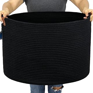 Large Cotton Rope Storage Basket with Handles