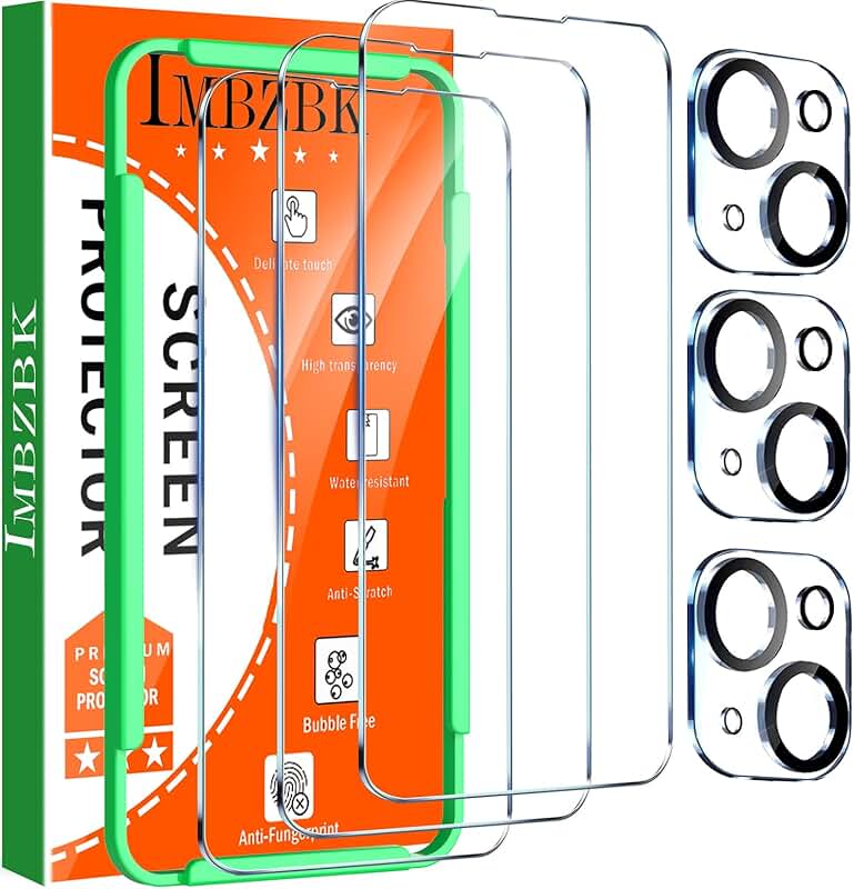 3 Pack Screen and Camera Protectors for iPhone 14