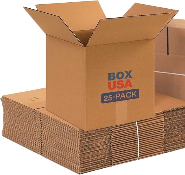 Small 12x12x12 Shipping Boxes, 25 Pack