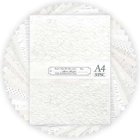 Textured Scrapbook Paper and Mesh Fabric Set