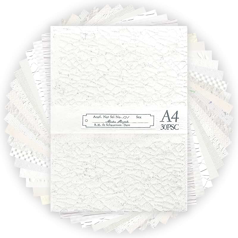 Textured Scrapbook Paper and Mesh Fabric Set