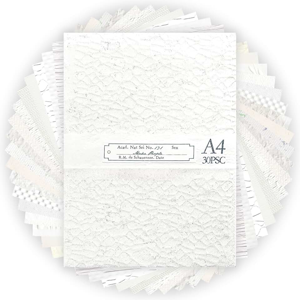 Textured Scrapbook Paper and Mesh Fabric Set