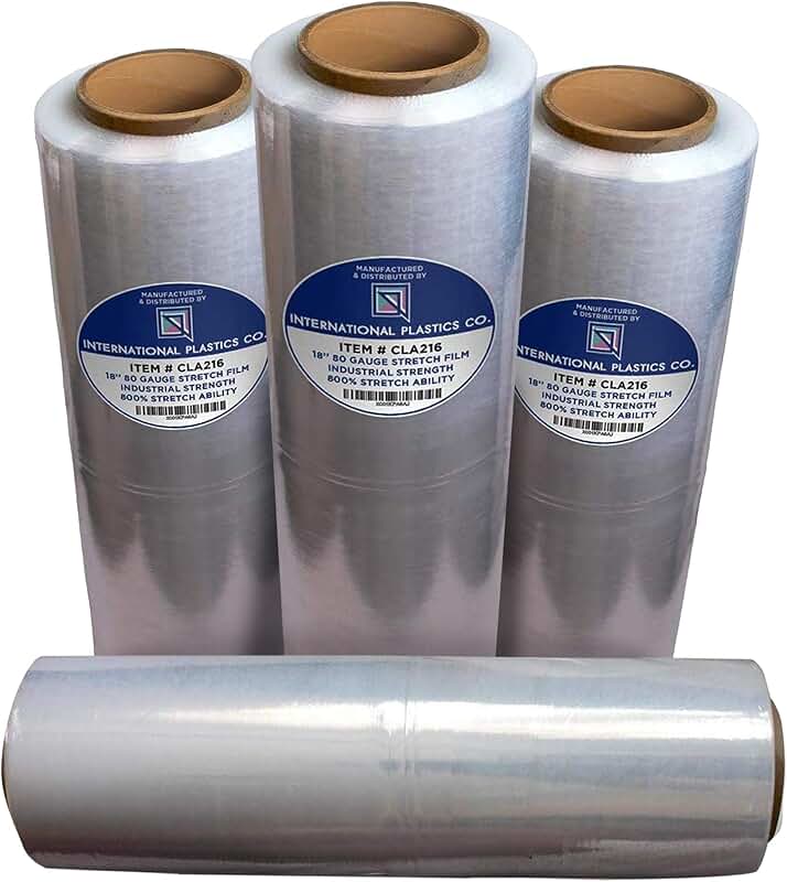 Heavy Duty 18" Stretch Wrap, 1500 ft, 7 Layers, Clear, Box of 4