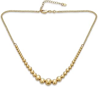 Sterling Silver and Gold Bead Necklace for Women