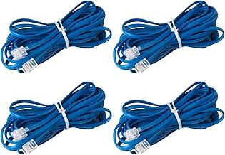 Set of 4 phone cords, 15ft and 25ft, blue