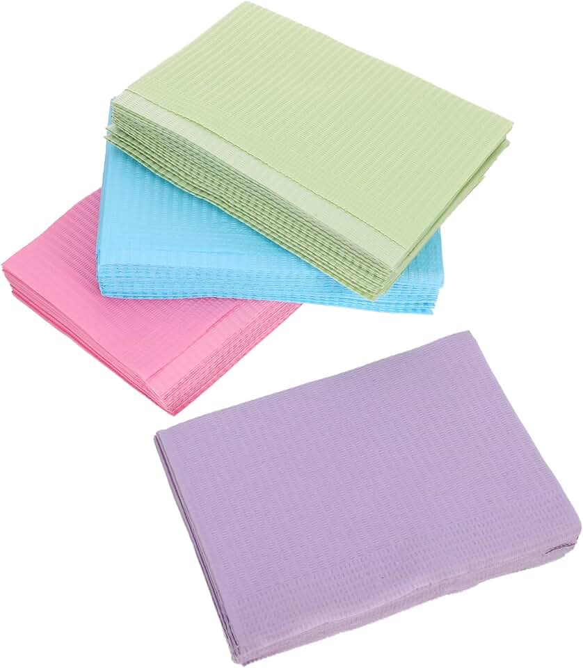 Set of 40 Green Disposable Oral Care Bibs