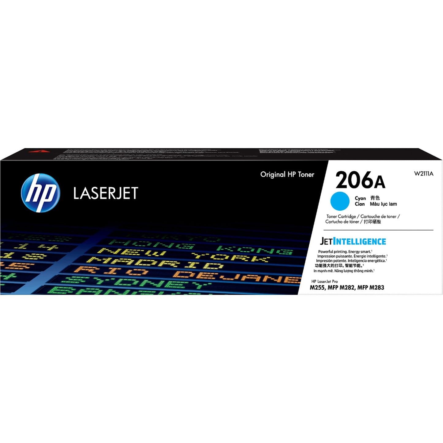 Original 206A Cyan Toner Cartridge | Works with Color LaserJet Pro M255, Color LaserJet Pro MFP M282, M283 Series | W2111A