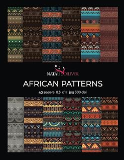 African Pattern Scrapbooking Paper, 40 Sheets