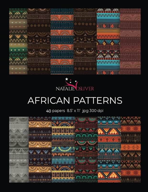 African Pattern Scrapbooking Paper, 40 Sheets