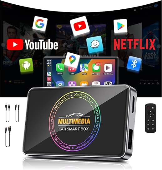 Wireless CarPlay Adapter with 4K HDMI Output and Dual WiFi
