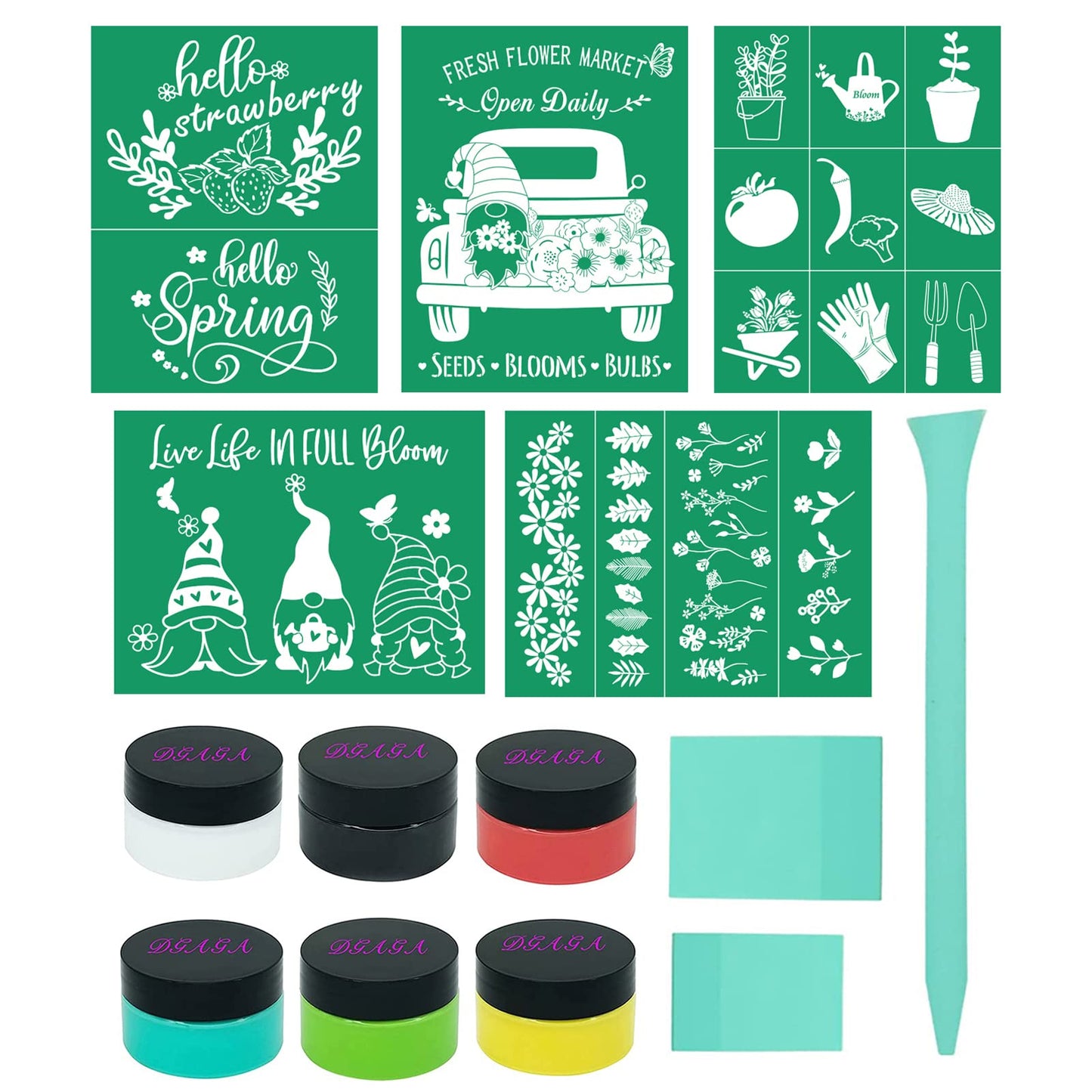 Spring Silk Screen Self-Adhesive Mesh Stencils 8.5x11 Inches