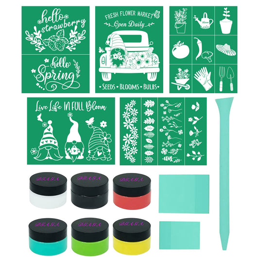 Spring Silk Screen Self-Adhesive Mesh Stencils 8.5x11 Inches