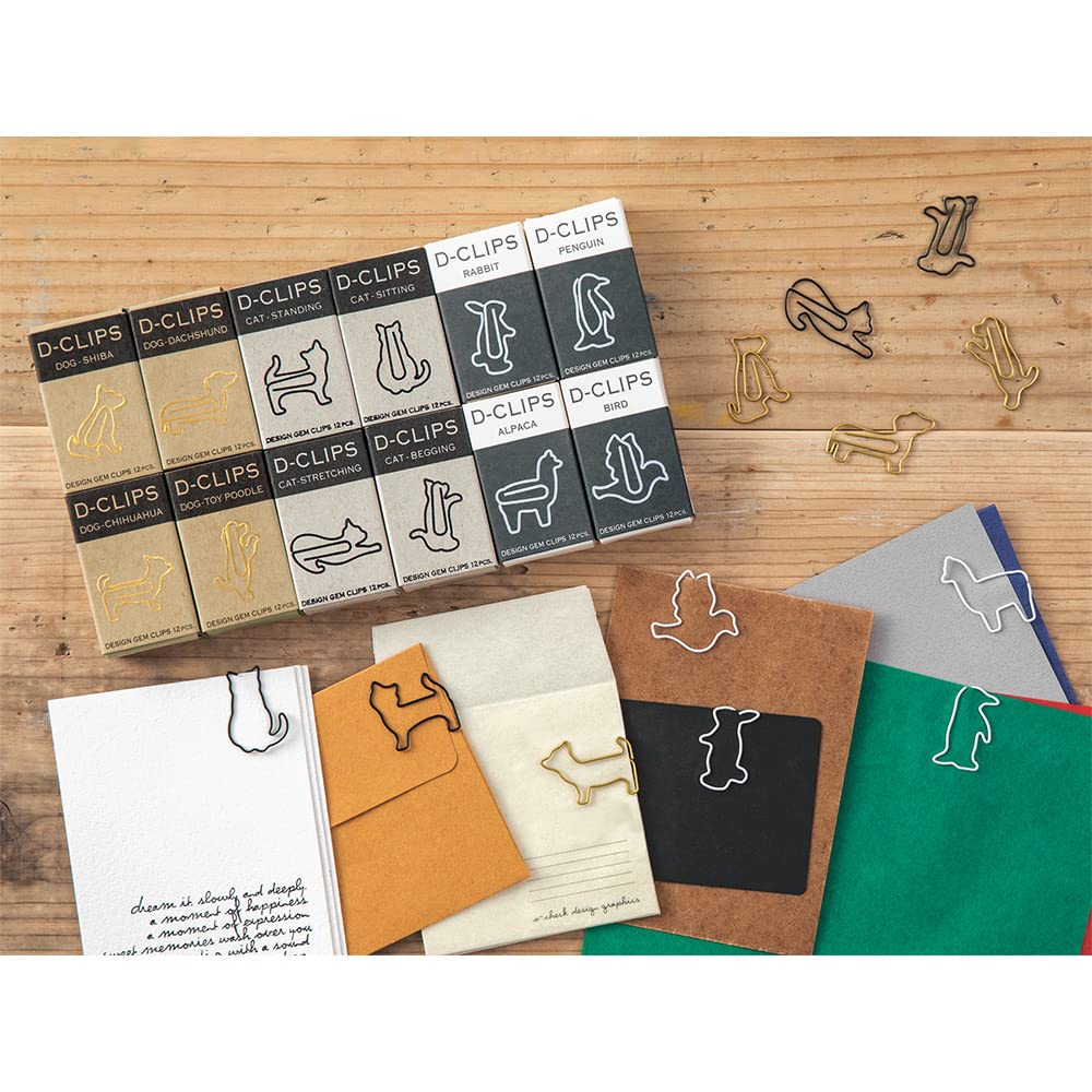 Mini D-Clips Paper Clips, 12 Pieces