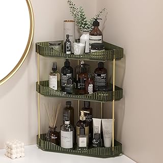 3-Tier Corner Bathroom Organizer for Makeup and Skincare
