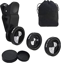 3-in-1 Phone Camera Lens Kit with Wide, Macro, and Fisheye Lenses