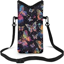 Colorful Butterfly Spots Soft Phone Sleeve with Adjustable Strap