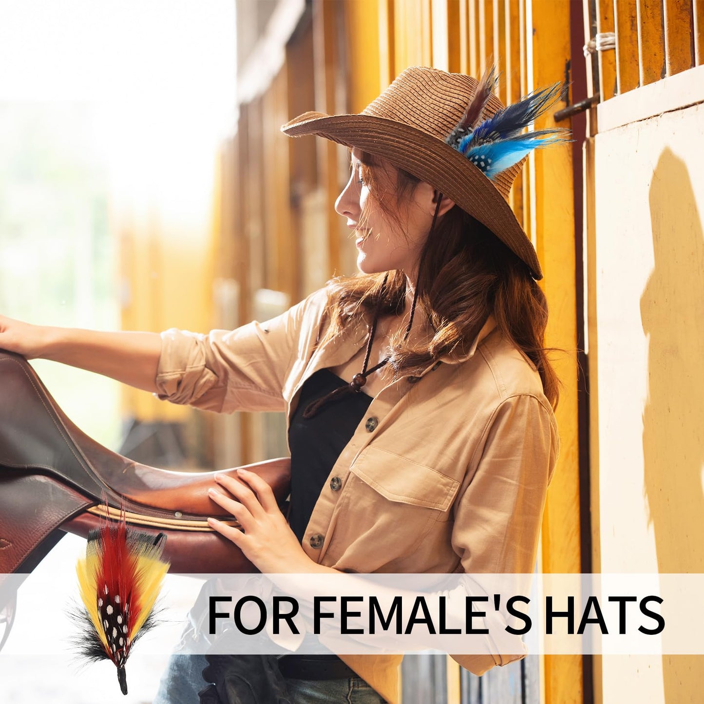 12 Natural Assorted Hat Feathers for DIY and Decorations