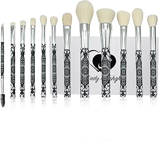 12-Piece Natural Hair Makeup Brush Set with Storage