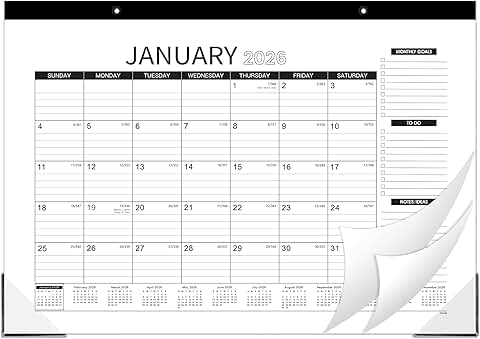 2026 Desk Calendar with Monthly Pages