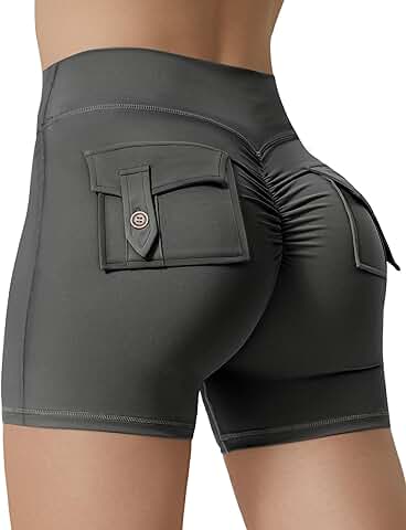 Women’s High-Waisted Biker Shorts with Pockets