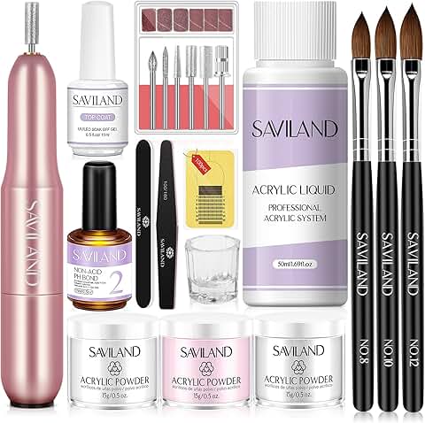 Acrylic Nail Kit with Drill and Tools for Beginners
