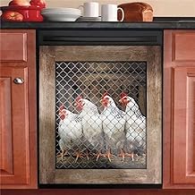 Country Rooster Magnet Cover for Kitchen Decor