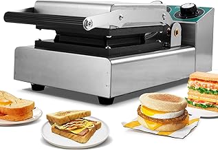 Portable 1000W Sandwich Maker with Non-Stick Surface