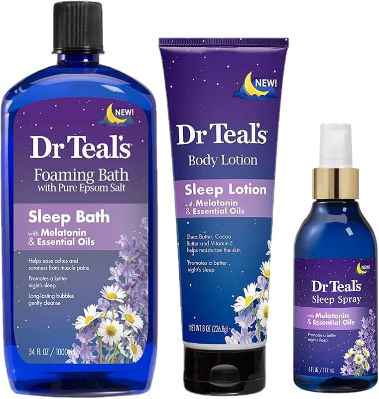 Lavender and Melatonin Sleep Bath Set for Relaxation