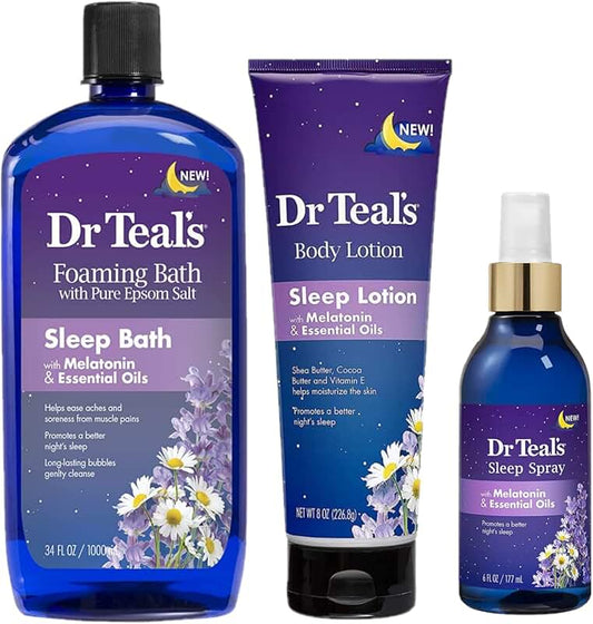 Lavender and Melatonin Sleep Bath Set for Relaxation