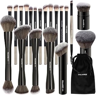 20-Piece Double-Ended Foundation Makeup Brush Set