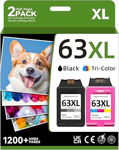 Black and color ink cartridges for HP printers