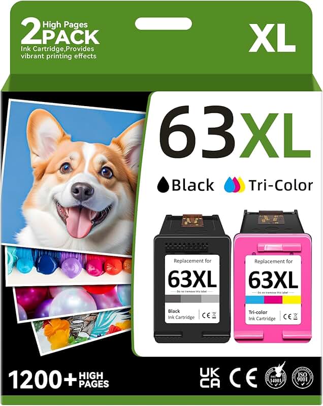 Black and color ink cartridges for HP printers