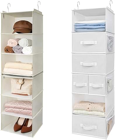 Bundle of hanging closet organizers and storage shelves