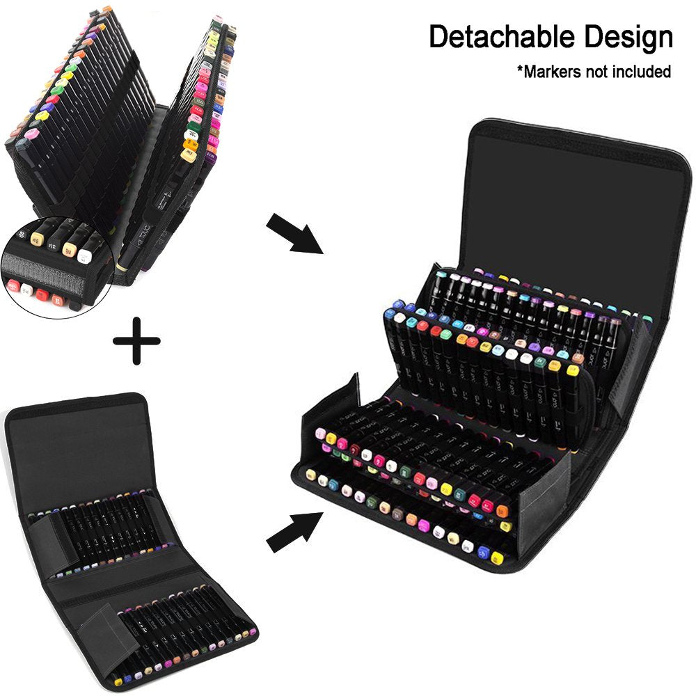Foldable Marker Storage Case with Handle and Strap