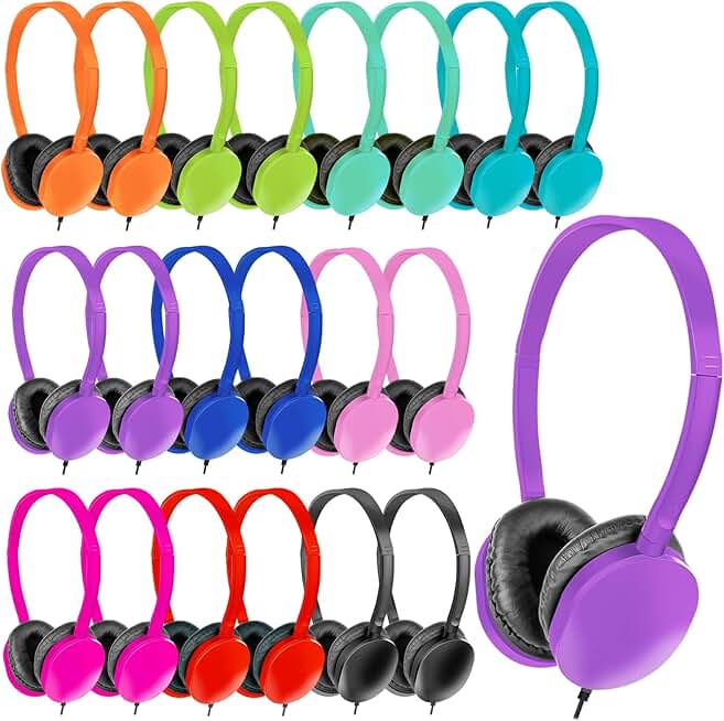 Bulk Classroom Headphones for Kids and Teens