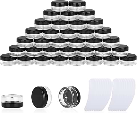 200 Pack 3ml Sample Jars with Lids and Spatulas