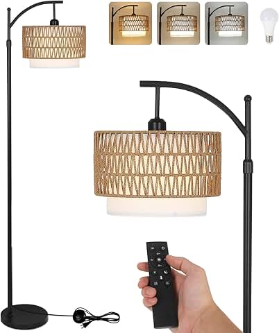Floor Lamp with 3 Color Temperatures and Remote