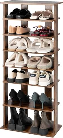 7-Tier Vertical Shoe Rack for Small Spaces