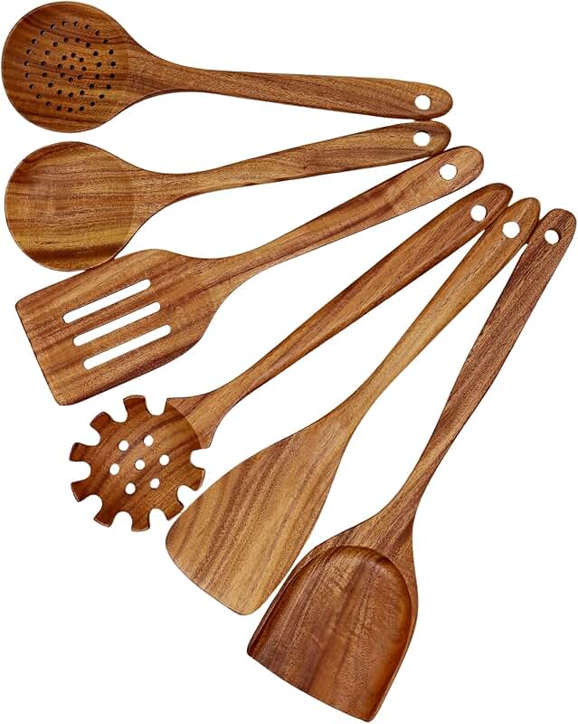 6-Piece Wooden Kitchen Utensil Set