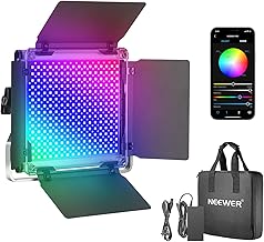RGB LED Video Light with App Control and Barn Doors