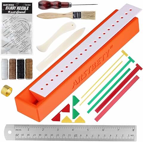27-Piece Bookbinding Kit with Tools and Thread