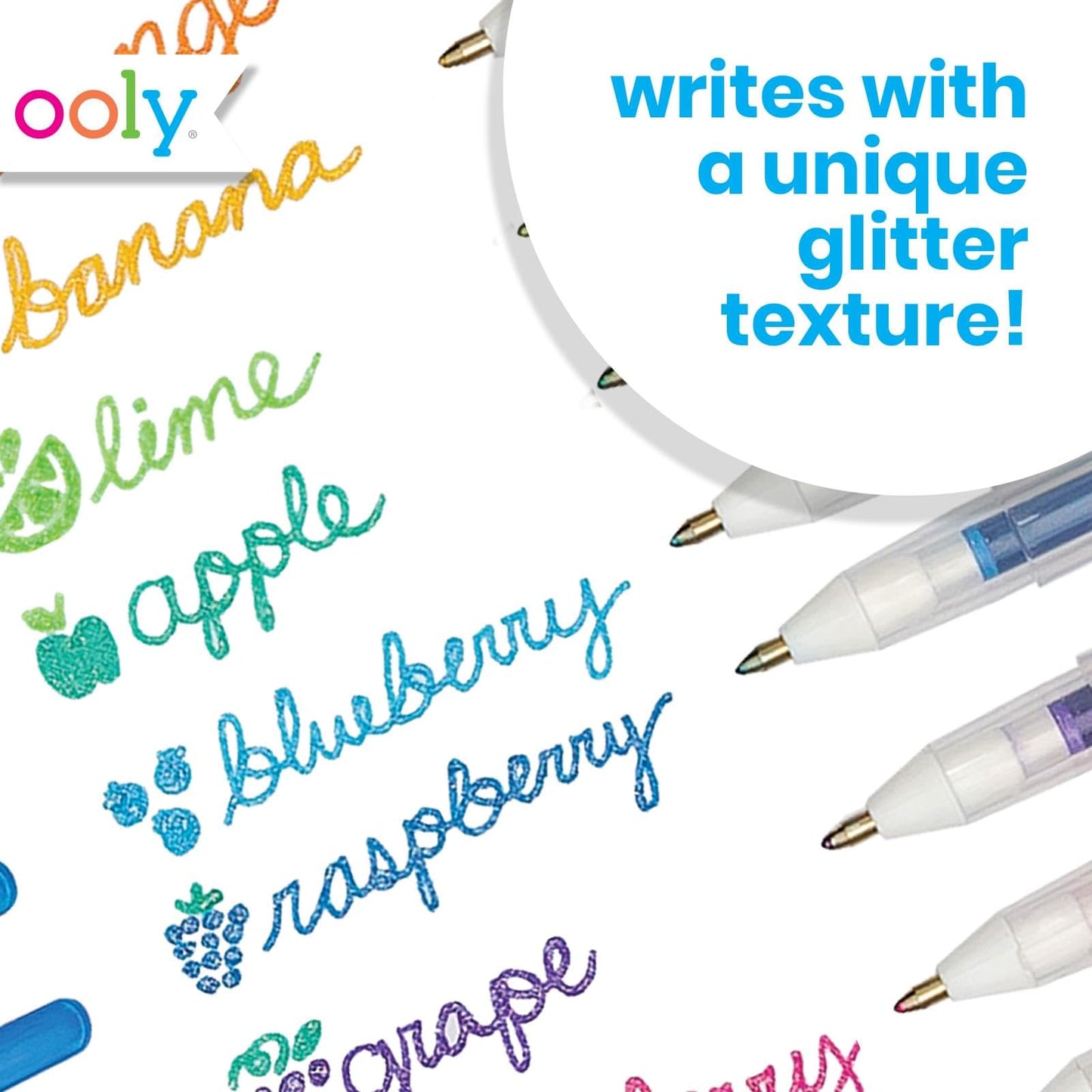 Set of 12 Scented Glitter Gel Pens for Kids and Adults
