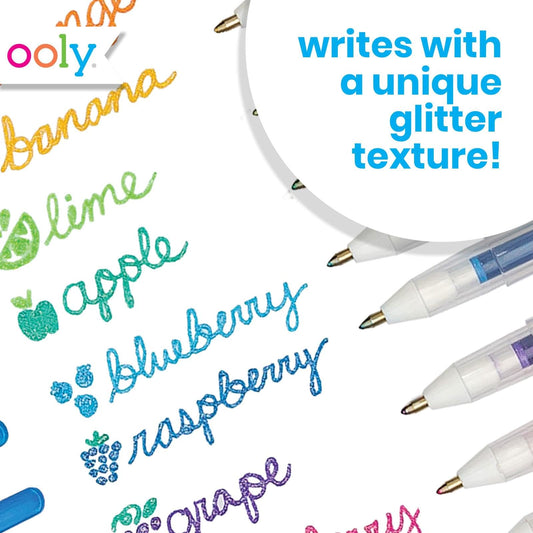 Set of 12 Scented Glitter Gel Pens for Kids and Adults