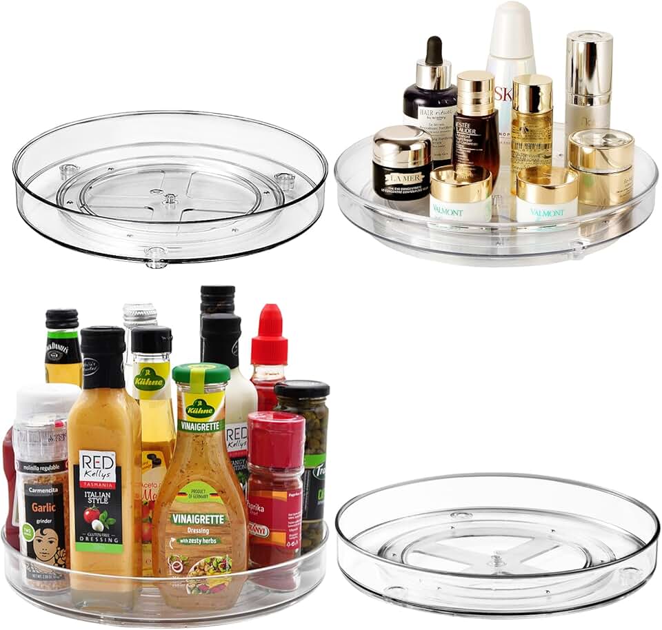 Lazy Susan Turntable Organizer Set, 9" and 11"