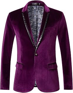 Men's Velvet Blazer for Prom and Wedding