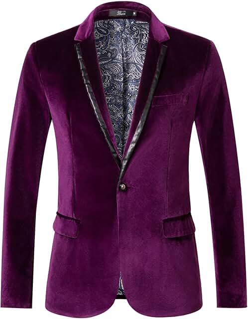 Men's Velvet Blazer for Prom and Wedding