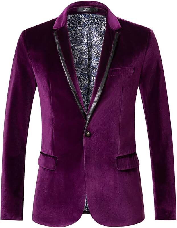 Men's Velvet Blazer for Prom and Wedding
