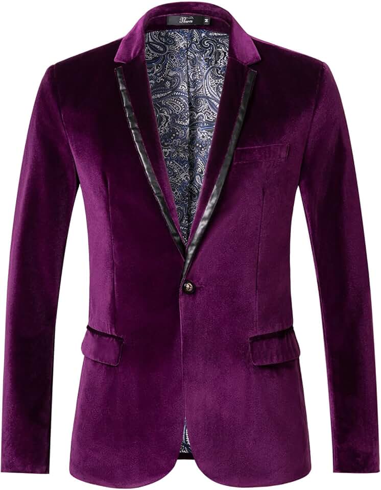Men's Velvet Blazer for Prom and Wedding