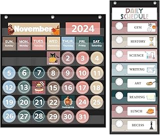 Monthly Classroom Pocket Calendar with Day Cards