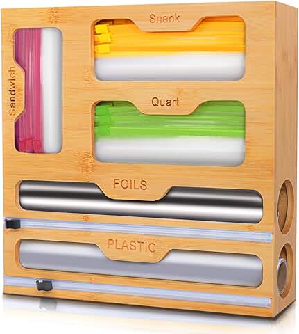 Drawer Bag and Wrap Organizer with Cutter